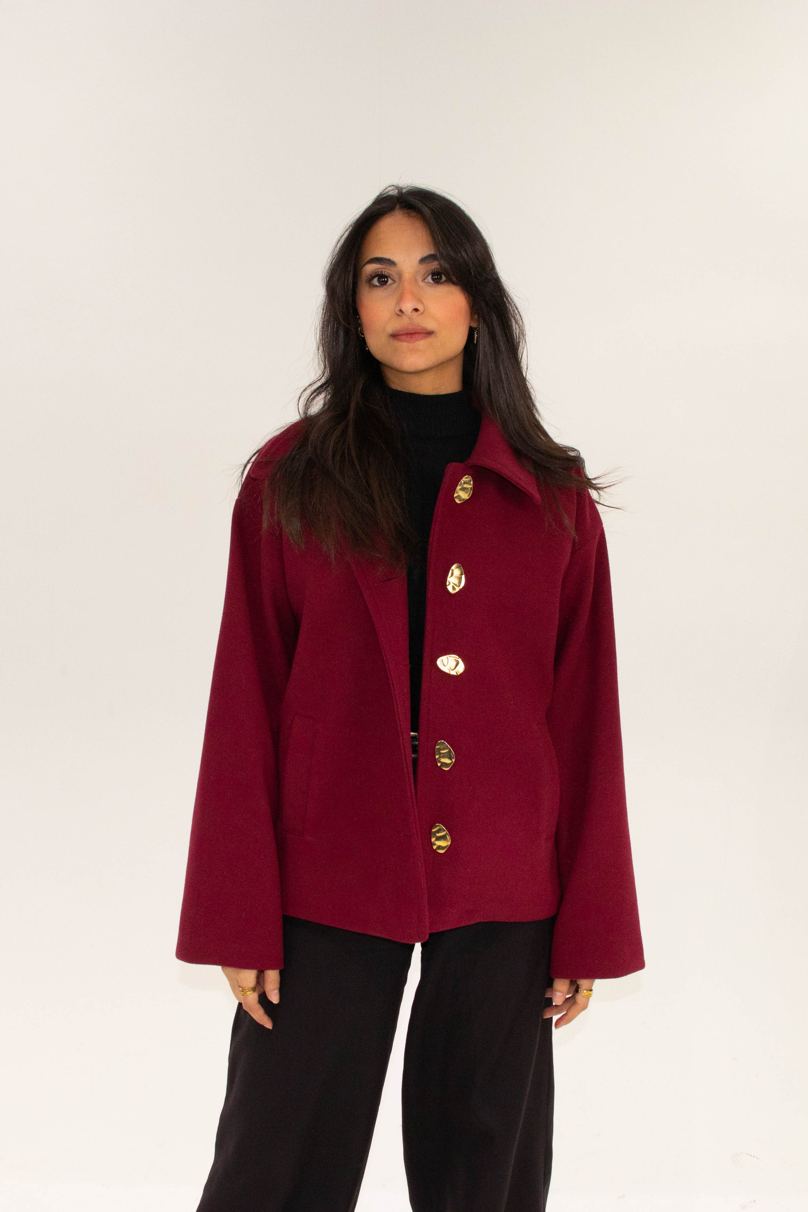 Timeless coat - in burgundy