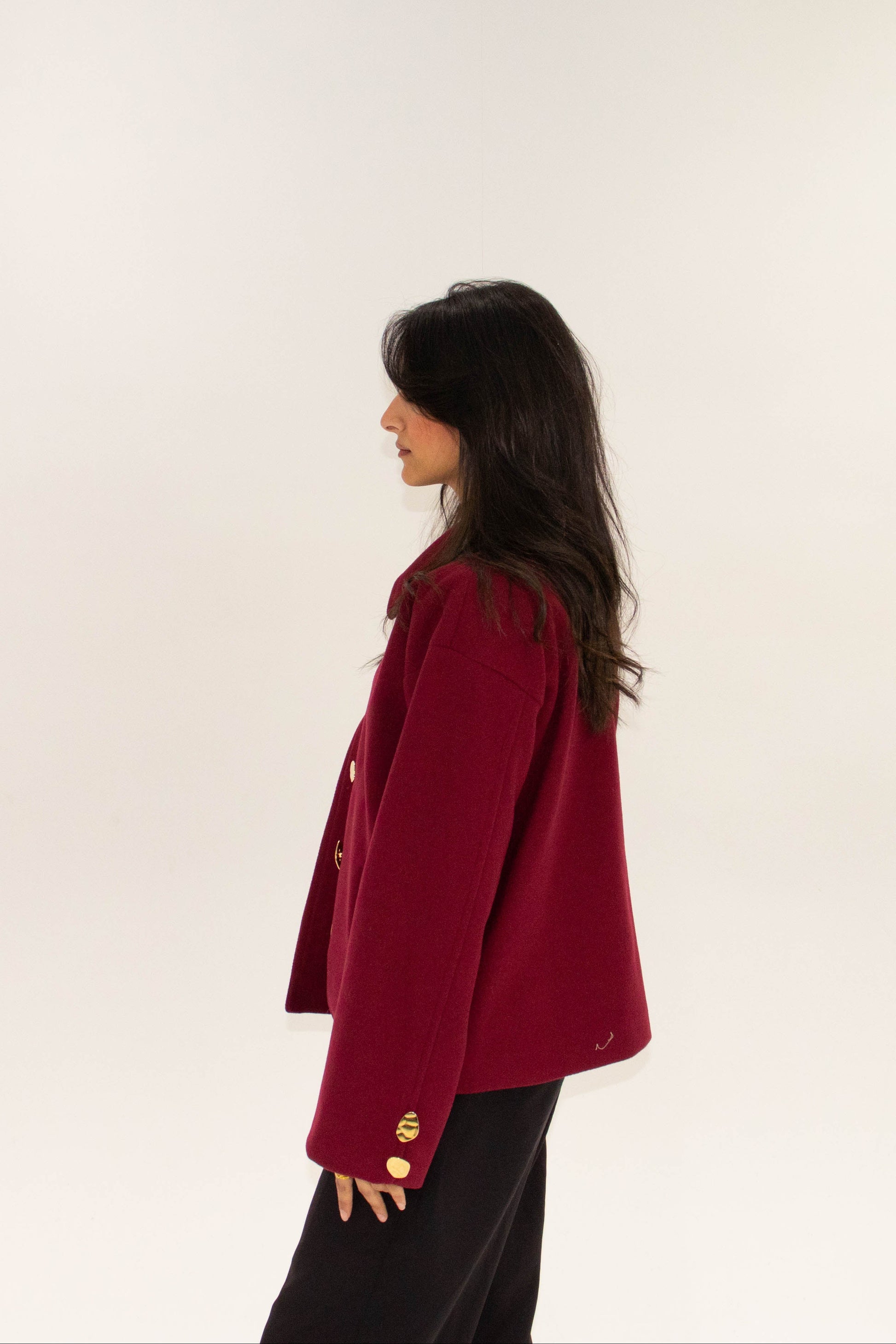 Timeless coat - in burgundy