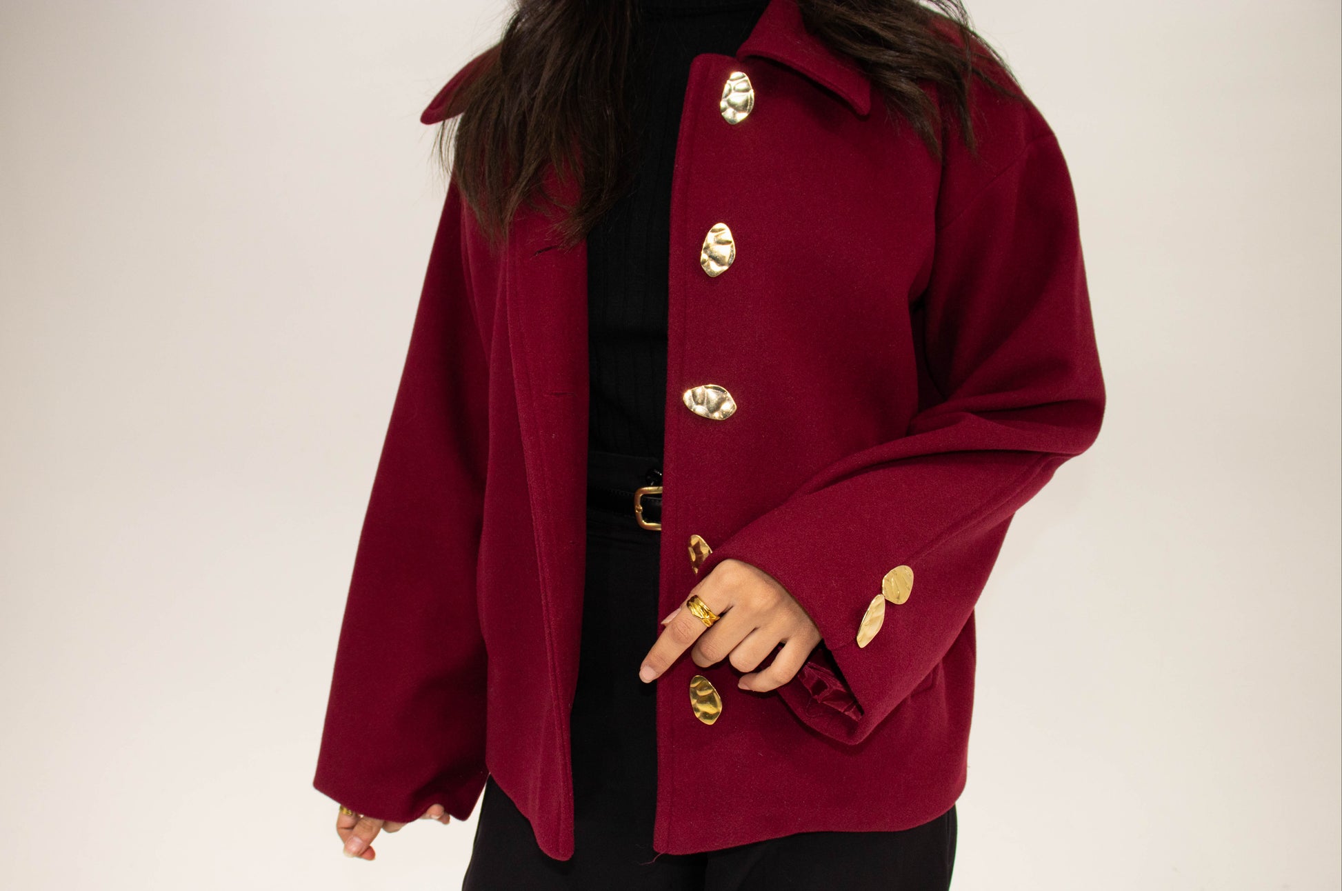 Timeless coat - in burgundy
